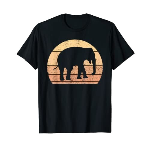 T-shirt Éléphant noir homme/femme