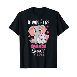 T-shirt Éléphant noir homme/femme