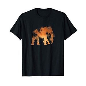 T-shirt Éléphant noir homme/femme