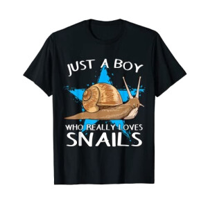 T-shirt Escargot noir garçon