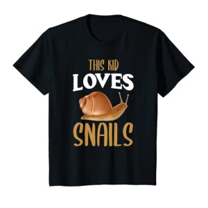 T-shirt Escargot noir fille/garçon