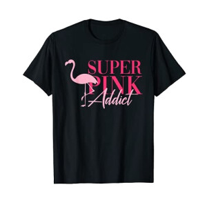 T-shirt Flamant rose noir homme/femme