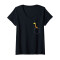 T-shirt Girafe noir col en v femme - miniature