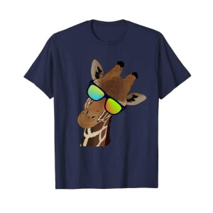 T-shirt Girafe bleu homme/femme