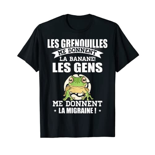 T-shirt Grenouille noir homme/femme