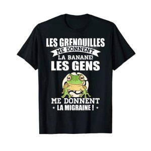 T-shirt Grenouille noir homme/femme