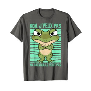 T-shirt Grenouille gris femme