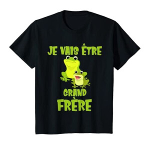 T-shirt Grenouille noir fille/garçon