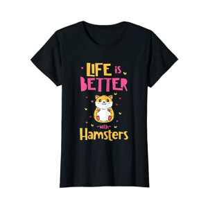 T-shirt Hamster noir fille/garçon