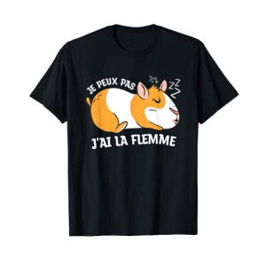T-shirt Hamster noir homme/femme