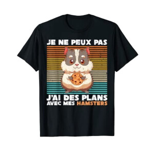 T-shirt Hamster noir homme/femme
