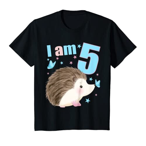 T-shirt Hérisson noir fille/garçon