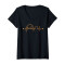 T-shirt Hérisson noir col en v femme - miniature