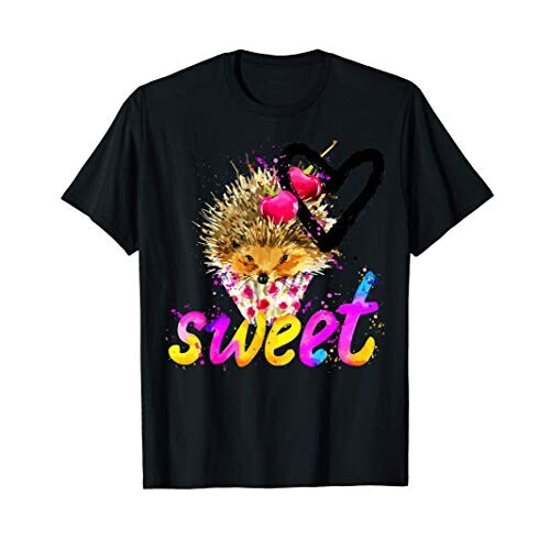 T-shirt Hérisson noir homme/femme