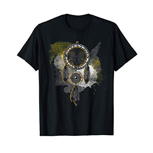 T-shirt Hibou noir homme/femme