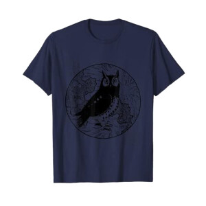 T-shirt Hibou bleu homme/femme