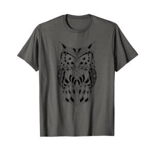 T-shirt Hibou gris homme/femme