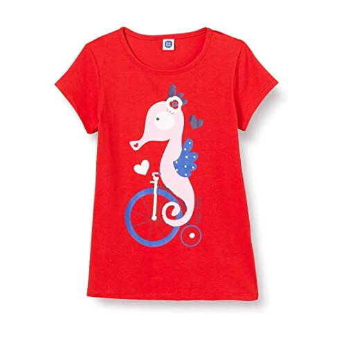 T-shirt Hippocampe rouge fille