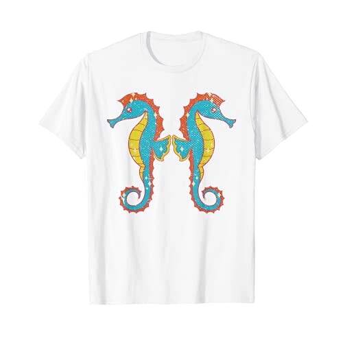 T-shirt Hippocampe blanc homme/femme