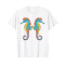 T-shirt Hippocampe blanc homme/femme - miniature