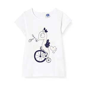 T-shirt Hippocampe blanc fille