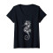 T-shirt Hippocampe noir col en v femme - miniature