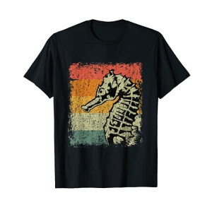 T-shirt Hippocampe noir homme/femme