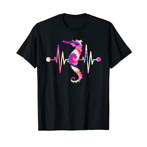T-shirt Hippocampe noir homme/femme