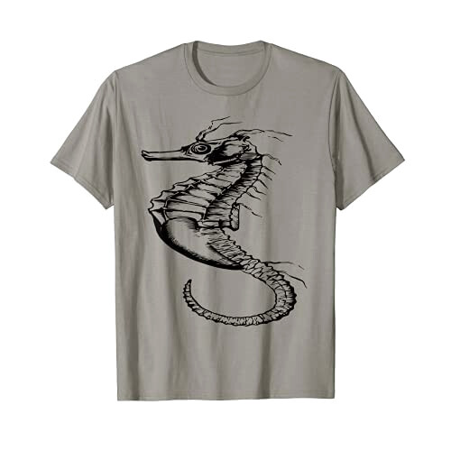 T-shirt Hippocampe gris homme/femme