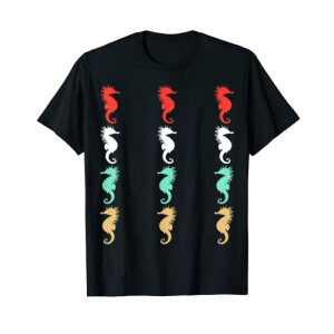 T-shirt Hippocampe noir homme/femme