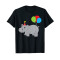 T-shirt Hippopotame noir homme/femme - miniature