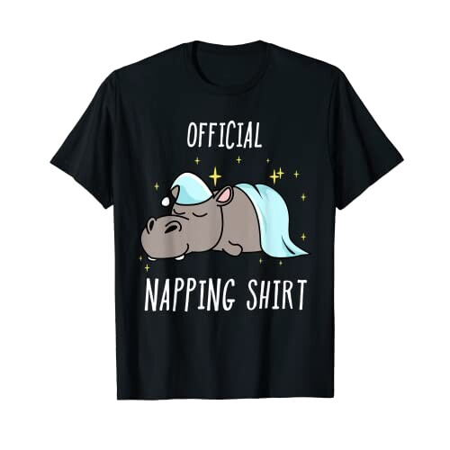 T-shirt Hippopotame noir homme/femme