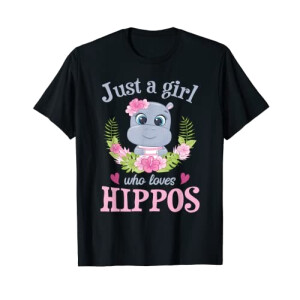 T-shirt Hippopotame noir homme/femme