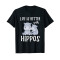 T-shirt Hippopotame noir homme/femme - miniature