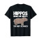 T-shirt Hippopotame noir homme/femme - miniature