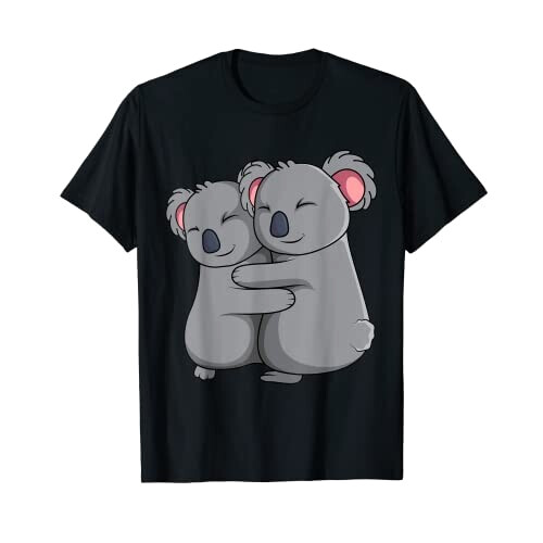 T-shirt Koala noir femme