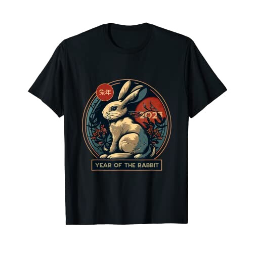 T-shirt Lapin noir homme/femme