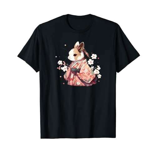 T-shirt Lapin noir homme/femme