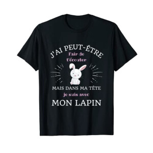 T-shirt Lapin noir homme