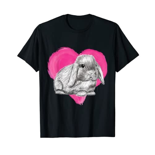 T-shirt Lapin noir homme/femme