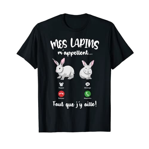 T-shirt Lapin noir femme