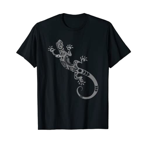 T-shirt Lézard noir homme/femme