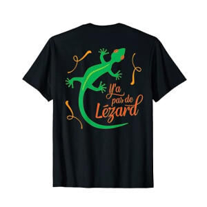 T-shirt Lézard noir homme/femme