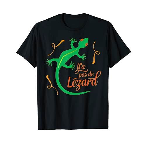 T-shirt Lézard noir homme/femme