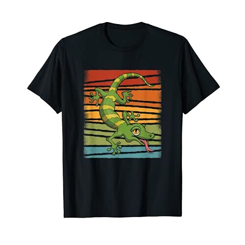 T-shirt Lézard noir homme/femme