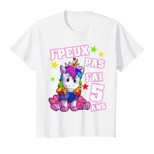 T-shirt Licorne blanc fille/garçon