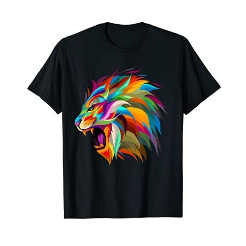 T-shirt Lion noir homme/femme