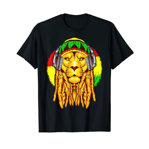 T-shirt Lion noir homme/femme