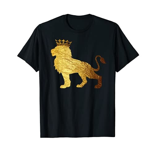 T-shirt Lion noir homme