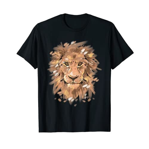 T-shirt Lion noir fille/garçon